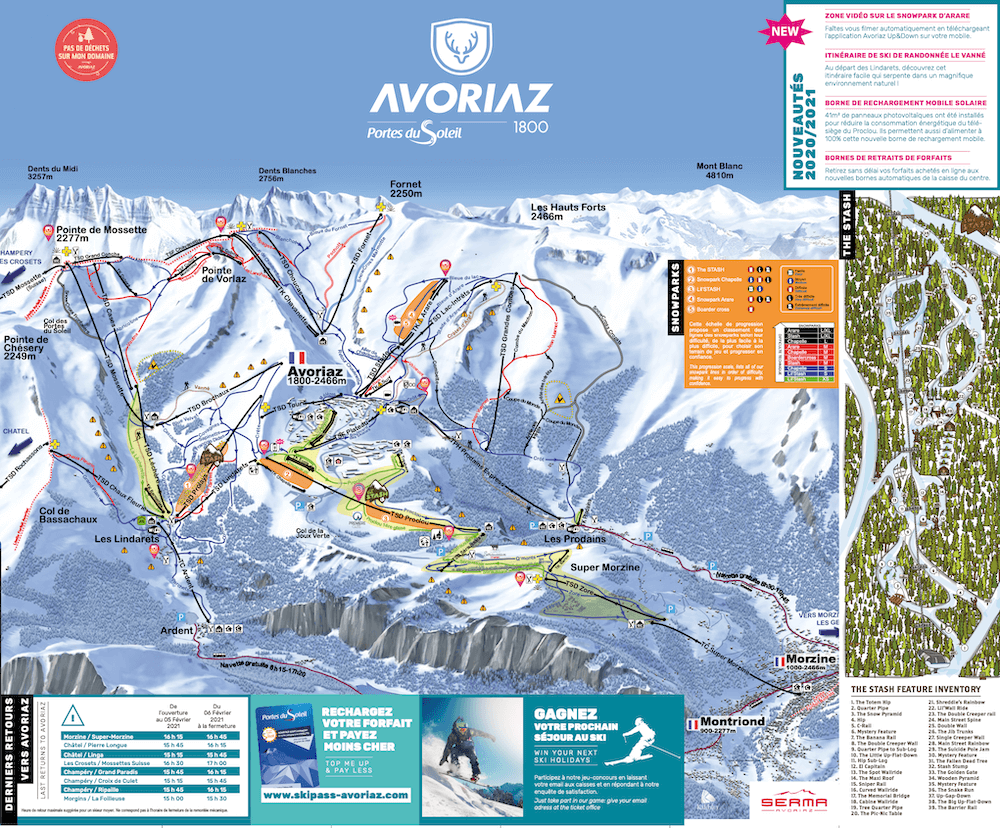 Avoriaz ski map