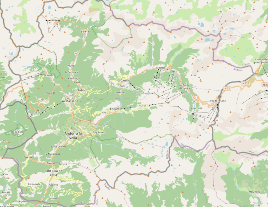 A map of Andorra