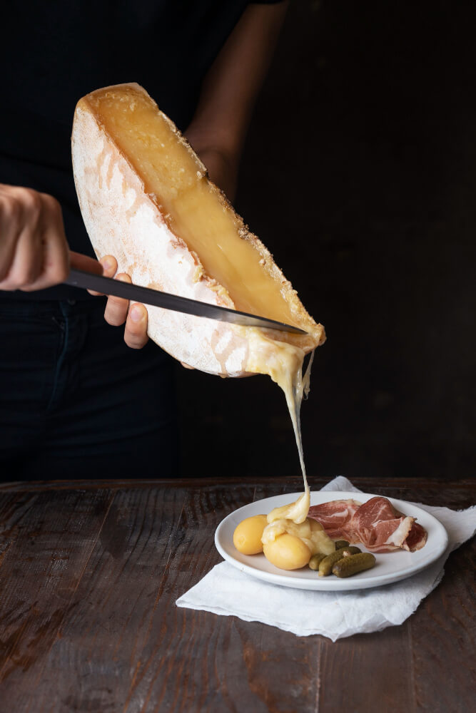 raclette cheese is an alpine cuisine classic