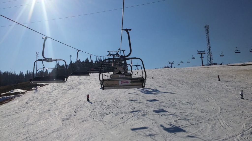 A view of the pistes in Zakopane, Bialka Tatrazanska