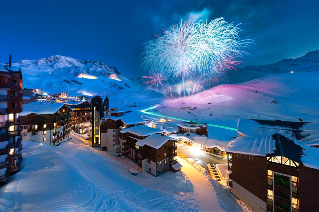 A stunning view of ski in ski out resorts in val thorens, France