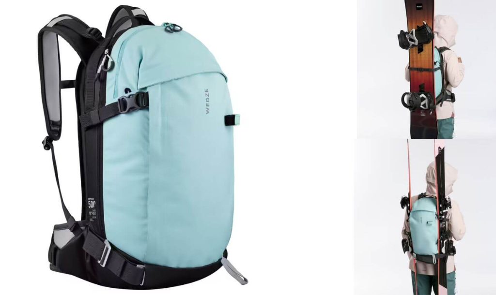 Decathlon make excellent rucksacks for snow sports