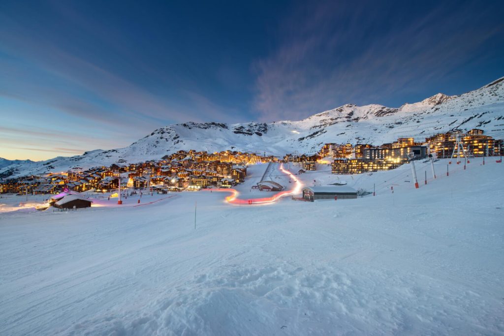 reliable snow awaits in the varied terrain of the french alps - val thorens