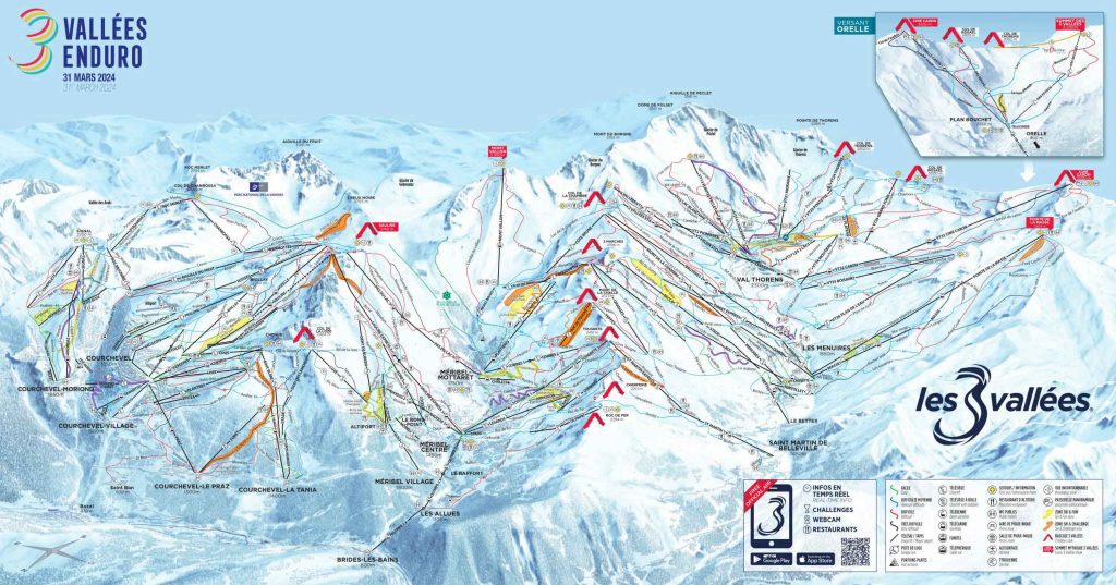 Three Valleys ski area piste map