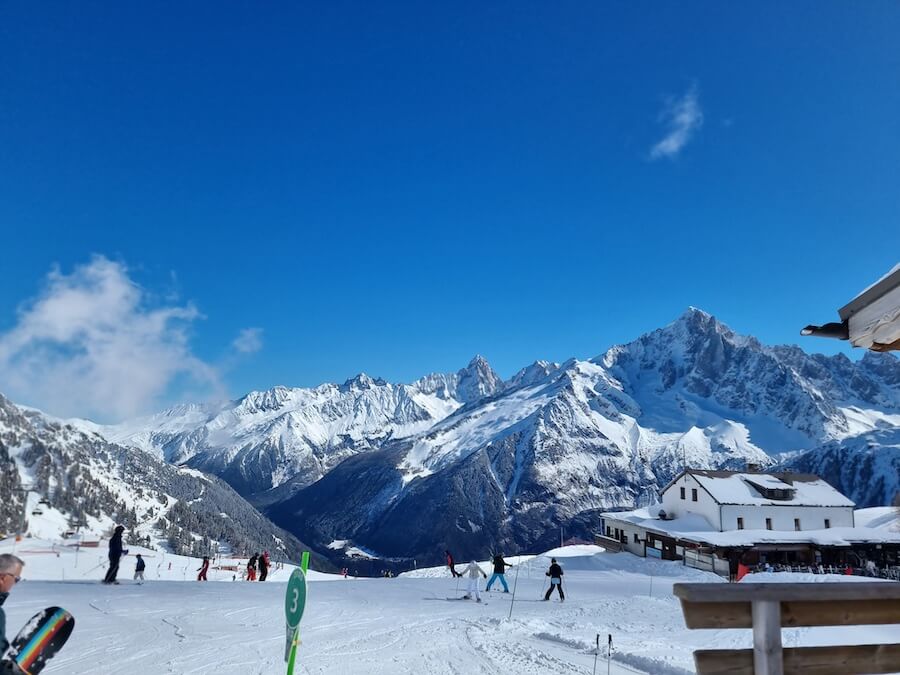 A view of the Brevent ski area in Chamonix, France