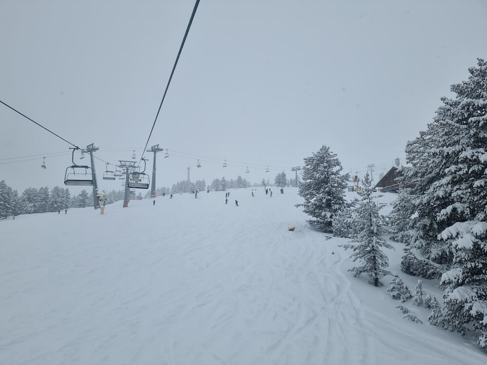 Bansko chairlift landscape view