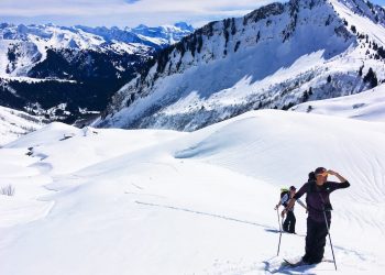 Tom enjoying Splitboarding in the French Alps