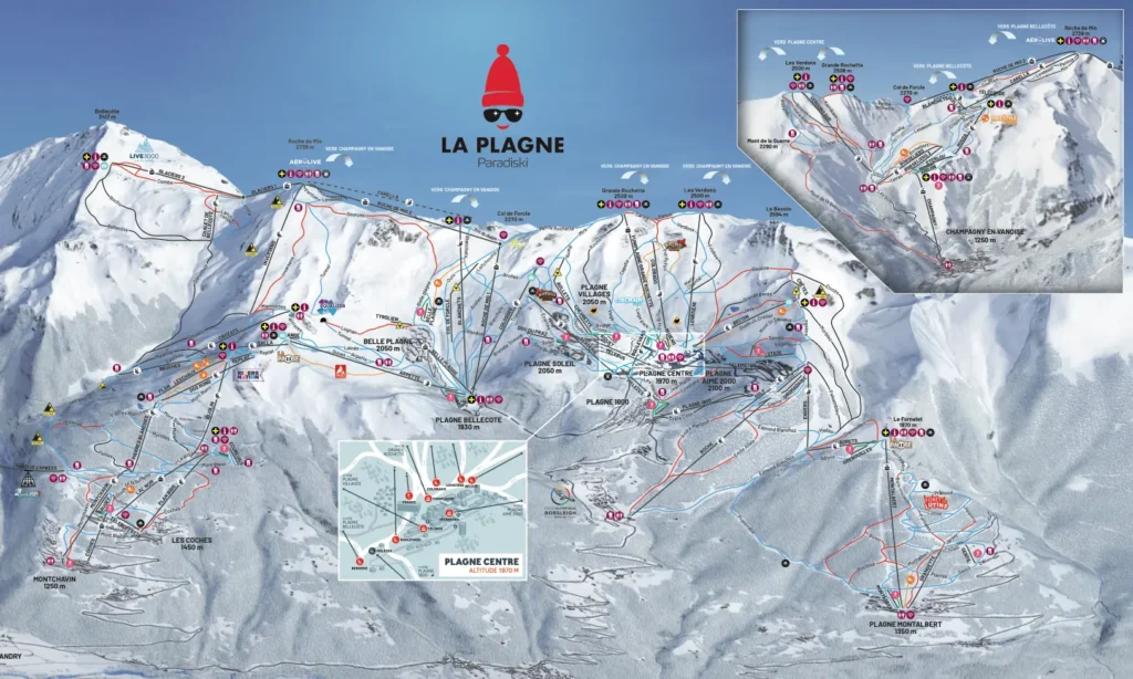 La Plagne piste map